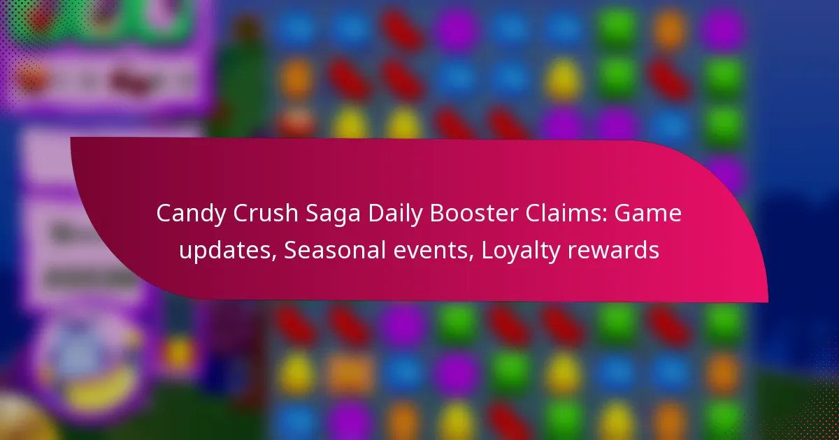 Candy Crush Saga Daily Booster Claims: Game updates, Seasonal events, Loyalty rewards