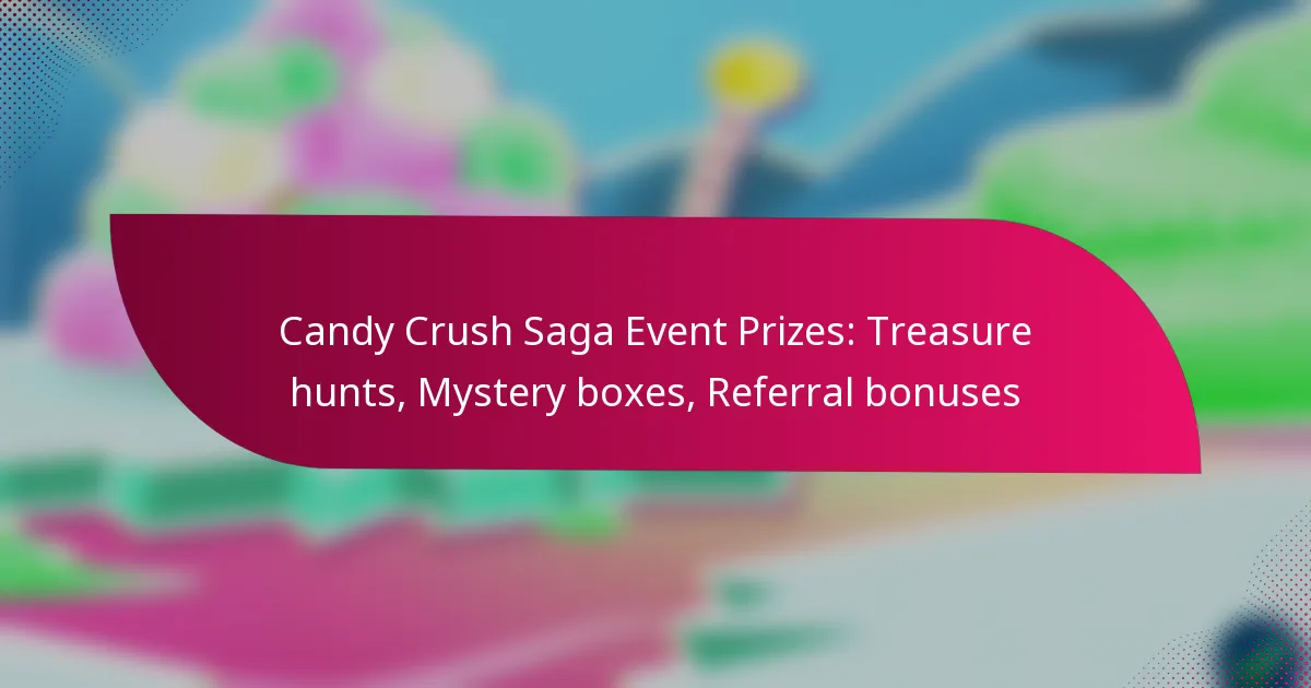 Candy Crush Saga Event Prizes: Treasure hunts, Mystery boxes, Referral bonuses