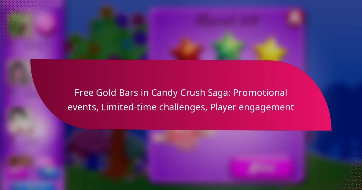 Free Gold Bars in Candy Crush Saga: Promotional events, Limited-time challenges, Player engagement