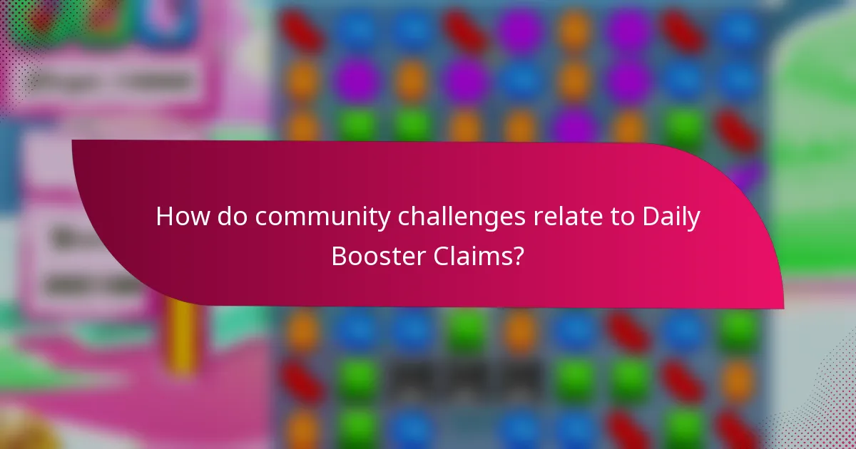 How do community challenges relate to Daily Booster Claims?