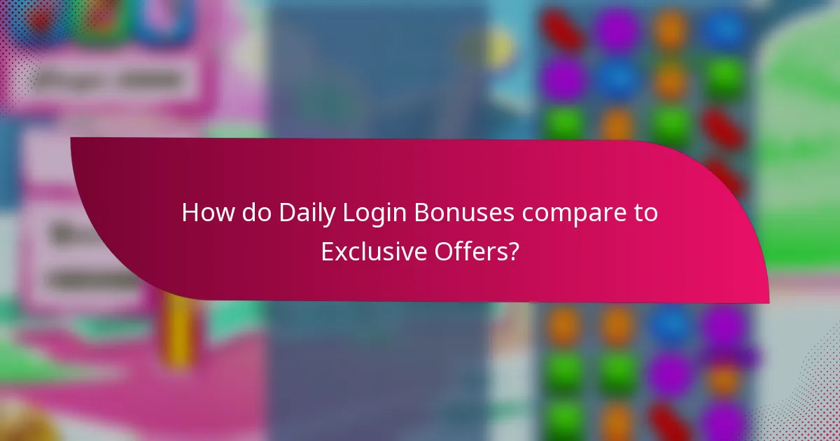 How do Daily Login Bonuses compare to Exclusive Offers?