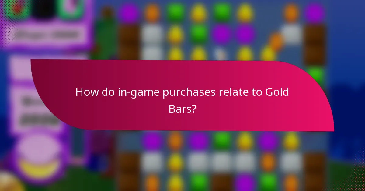 How do in-game purchases relate to Gold Bars?