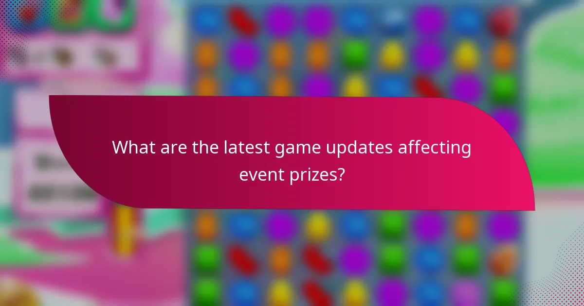 What are the latest game updates affecting event prizes?